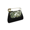 Unique Safety Pin Black Bag