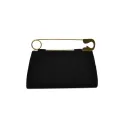 Unique Safety Pin Black Bag