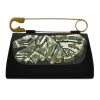 Unique Safety Pin Black Bag