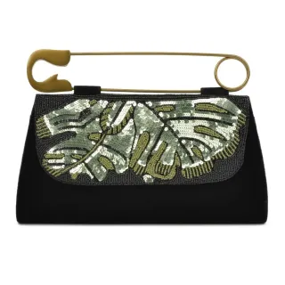 Unique Safety Pin Black Bag